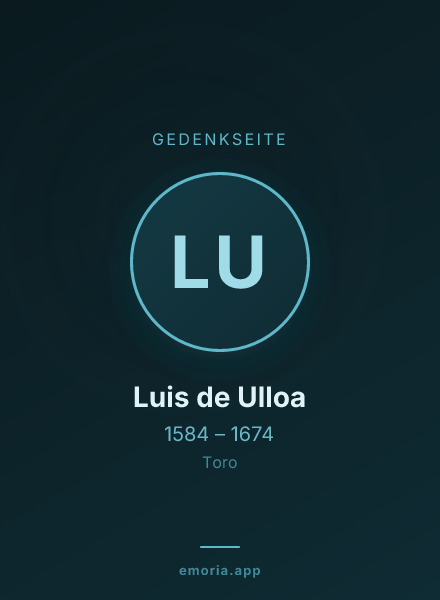 Gedenkportrait von Luis de Ulloa