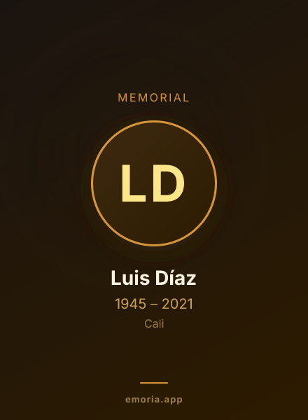 Memorial portrait of Luis Díaz