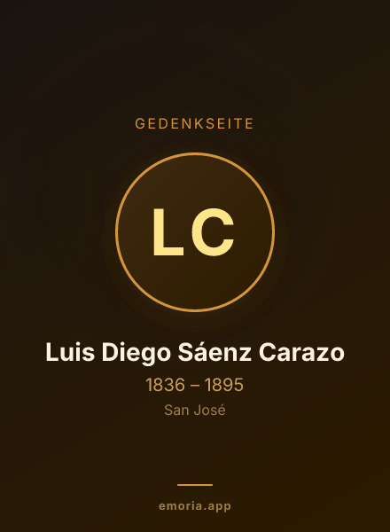 Gedenkportrait von Luis Diego Sáenz Carazo