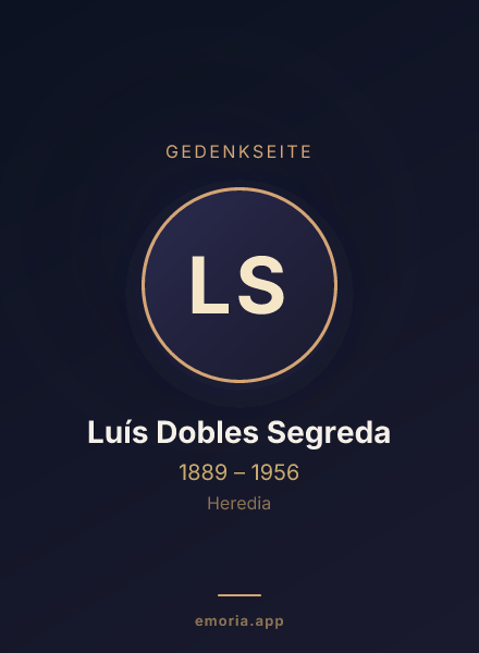 Gedenkportrait von Luís Dobles Segreda