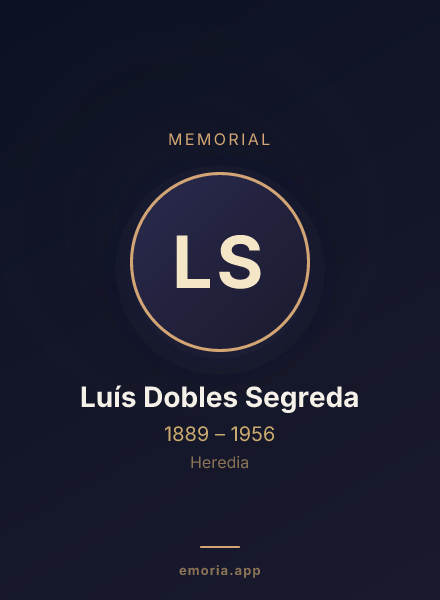 Memorial portrait of Luís Dobles Segreda