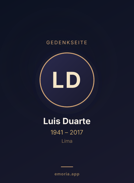 Gedenkportrait von Luis Duarte
