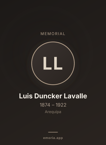 Memorial portrait of Luis Duncker Lavalle
