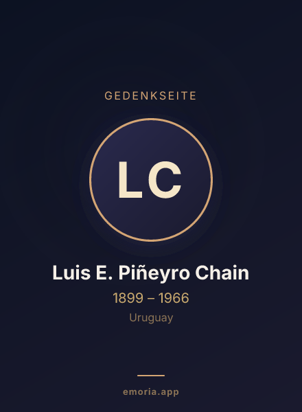 Gedenkportrait von Luis E. Piñeyro Chain