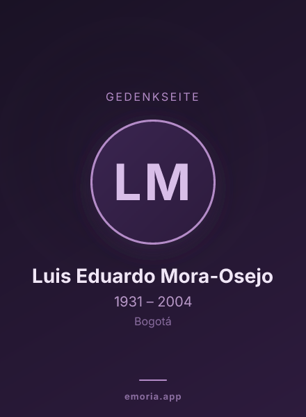 Gedenkportrait von Luis Eduardo Mora-Osejo