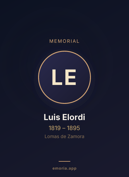 Memorial portrait of Luis Elordi
