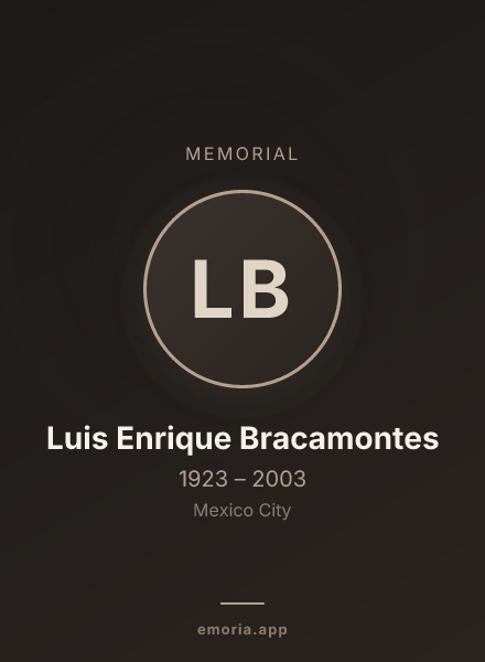 Memorial portrait of Luis Enrique Bracamontes
