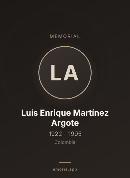 Memorial portrait of Luis Enrique Martínez Argote