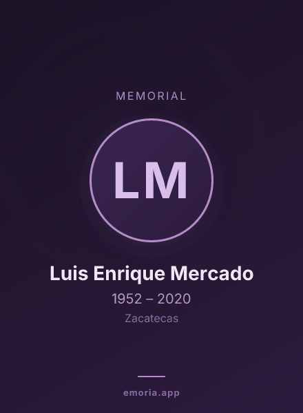 Memorial portrait of Luis Enrique Mercado