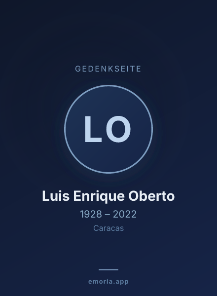 Gedenkportrait von Luis Enrique Oberto