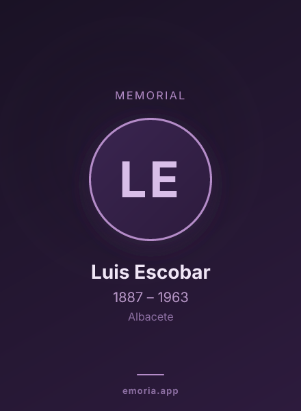 Memorial portrait of Luis Escobar