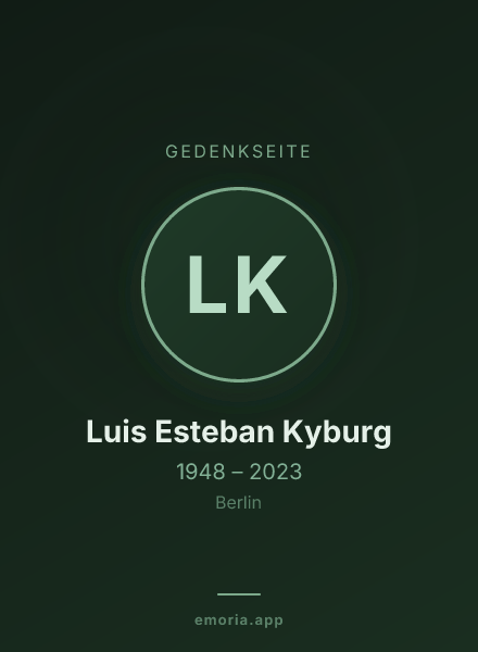 Gedenkportrait von Luis Esteban Kyburg
