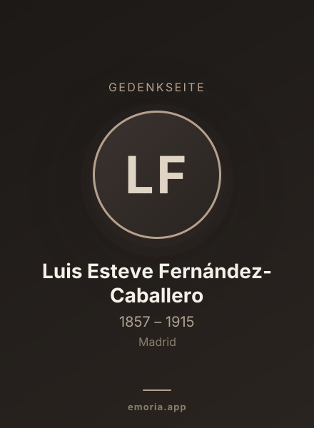 Gedenkportrait von Luis Esteve Fernández-Caballero