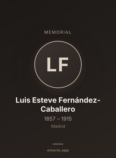 Memorial portrait of Luis Esteve Fernández-Caballero