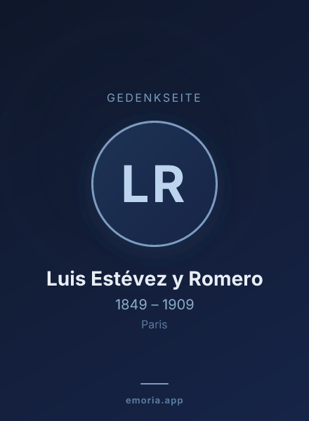 Gedenkportrait von Luis Estévez y Romero