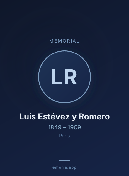 Memorial portrait of Luis Estévez y Romero