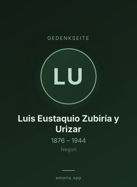 Gedenkportrait von Luis Eustaquio Zubiría y Urizar