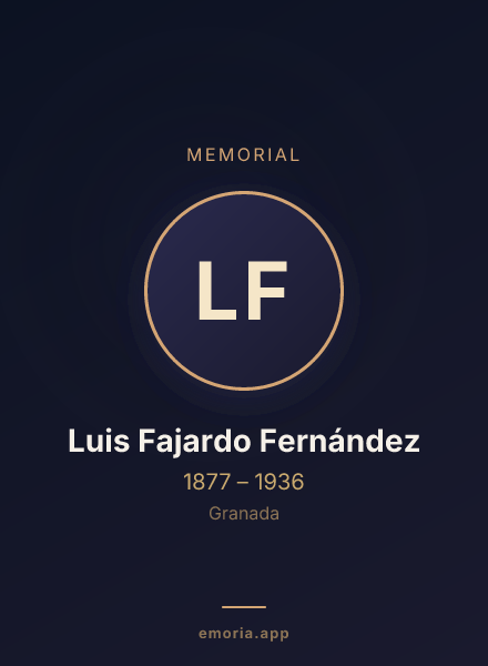 Memorial portrait of Luis Fajardo Fernández