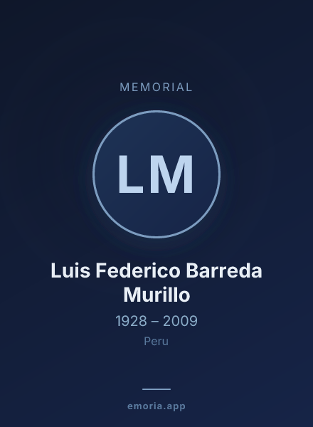 Memorial portrait of Luis Federico Barreda Murillo