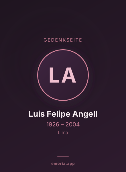 Gedenkportrait von Luis Felipe Angell