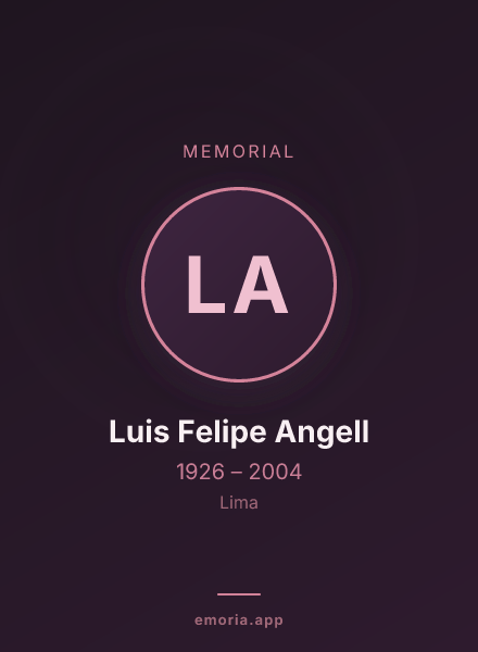 Memorial portrait of Luis Felipe Angell