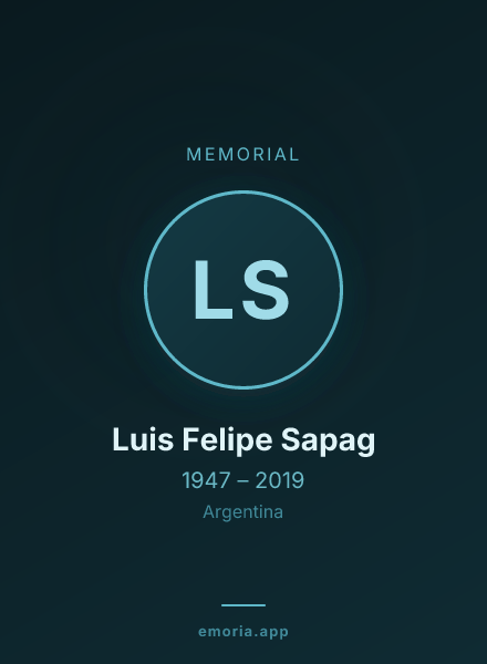 Memorial portrait of Luis Felipe Sapag