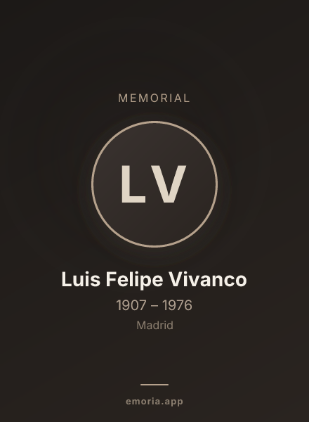 Memorial portrait of Luis Felipe Vivanco