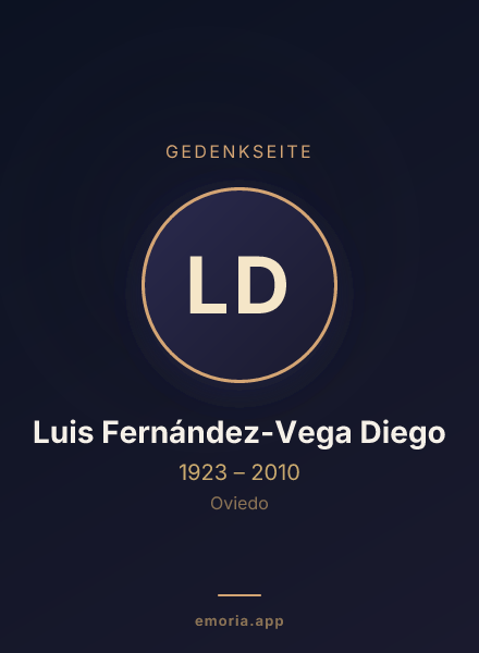 Gedenkportrait von Luis Fernández-Vega Diego