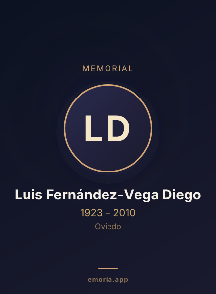 Memorial portrait of Luis Fernández-Vega Diego