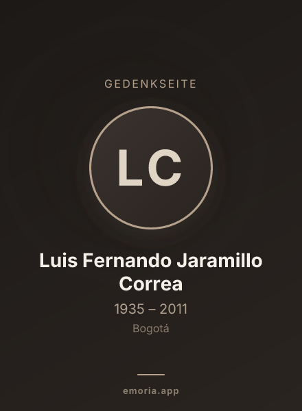 Gedenkportrait von Luis Fernando Jaramillo Correa