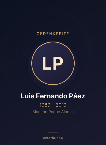 Gedenkportrait von Luis Fernando Páez