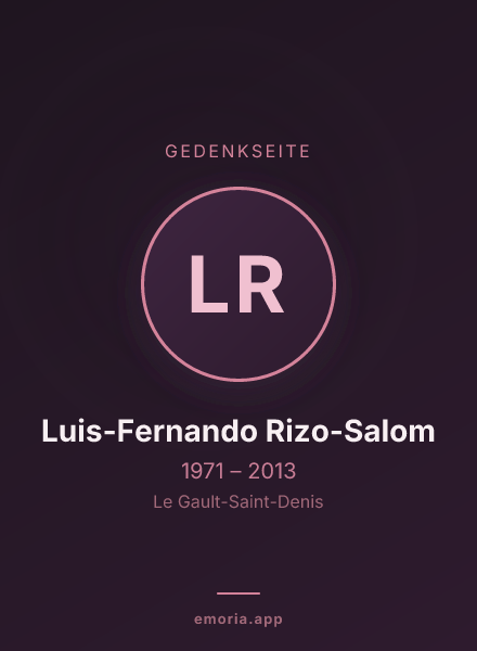 Gedenkportrait von Luis-Fernando Rizo-Salom