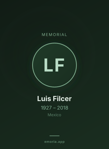 Memorial portrait of Luis Filcer