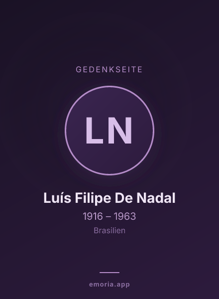 Gedenkportrait von Luís Filipe De Nadal