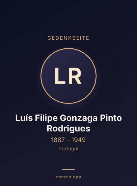 Gedenkportrait von Luís Filipe Gonzaga Pinto Rodrigues