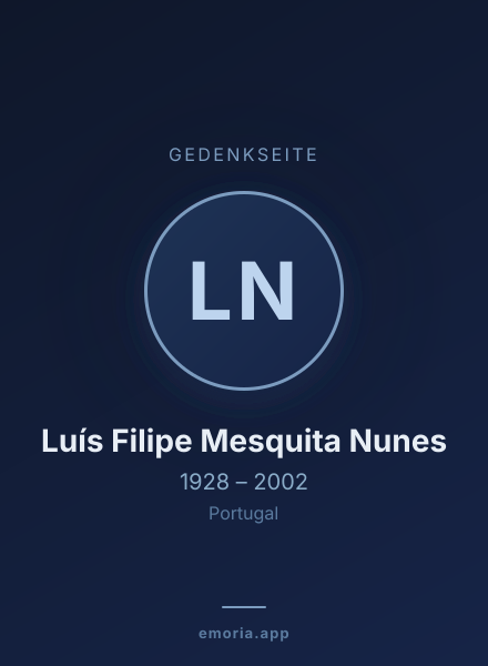 Gedenkportrait von Luís Filipe Mesquita Nunes