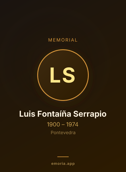 Memorial portrait of Luis Fontaíña Serrapio