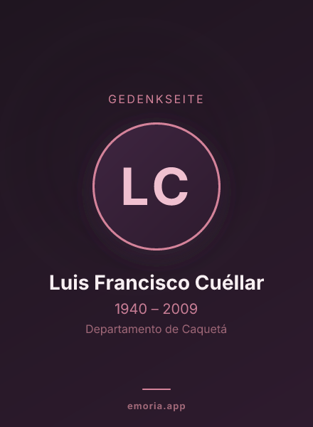 Gedenkportrait von Luis Francisco Cuéllar