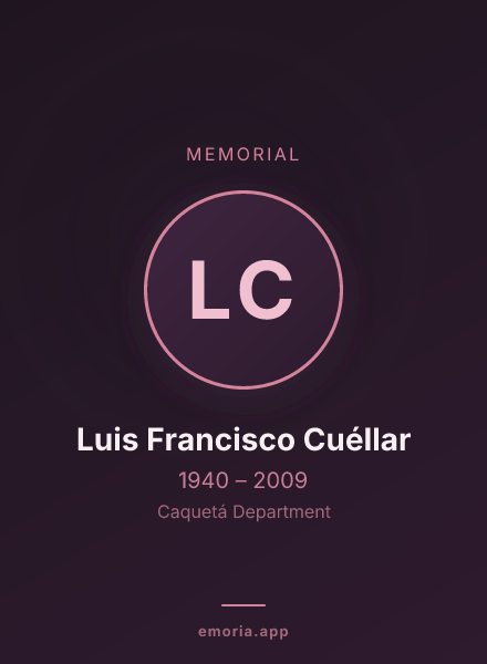 Memorial portrait of Luis Francisco Cuéllar