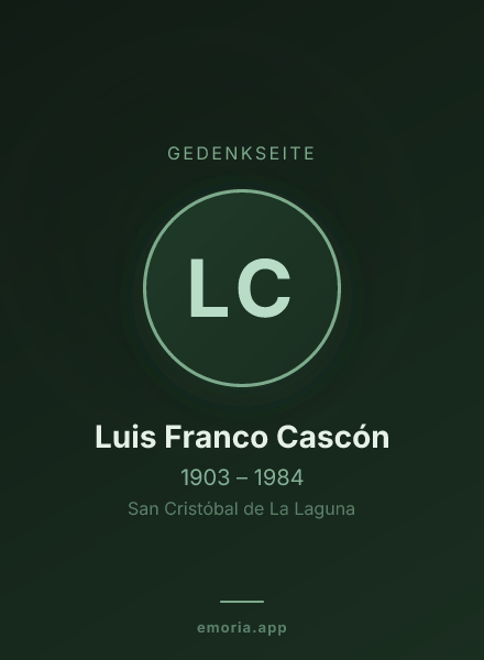 Gedenkportrait von Luis Franco Cascón