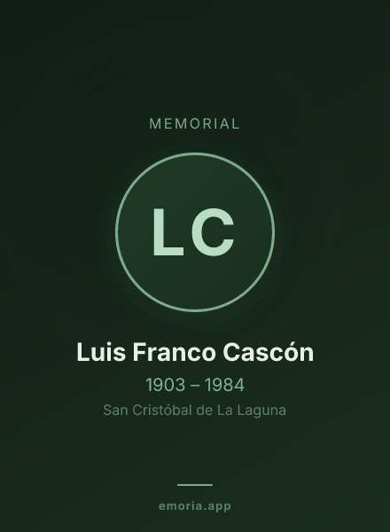 Memorial portrait of Luis Franco Cascón