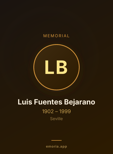 Memorial portrait of Luis Fuentes Bejarano