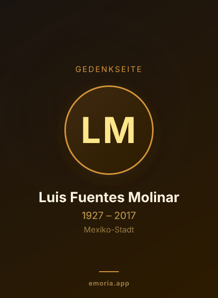 Gedenkportrait von Luis Fuentes Molinar