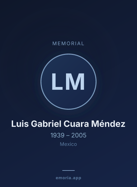 Memorial portrait of Luis Gabriel Cuara Méndez