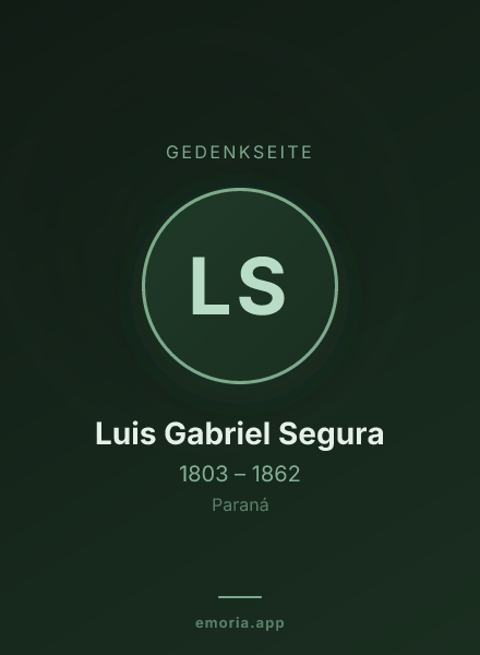 Gedenkportrait von Luis Gabriel Segura