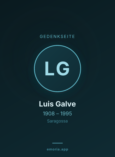Gedenkportrait von Luis Galve