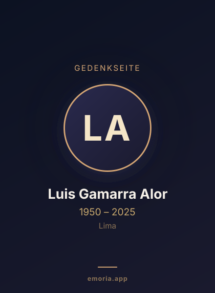 Gedenkportrait von Luis Gamarra Alor