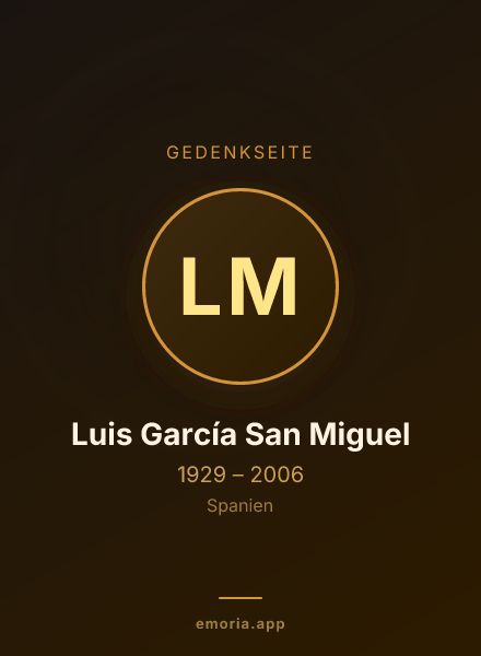 Gedenkportrait von Luis García San Miguel