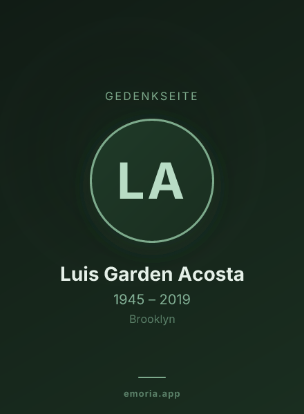 Gedenkportrait von Luis Garden Acosta
