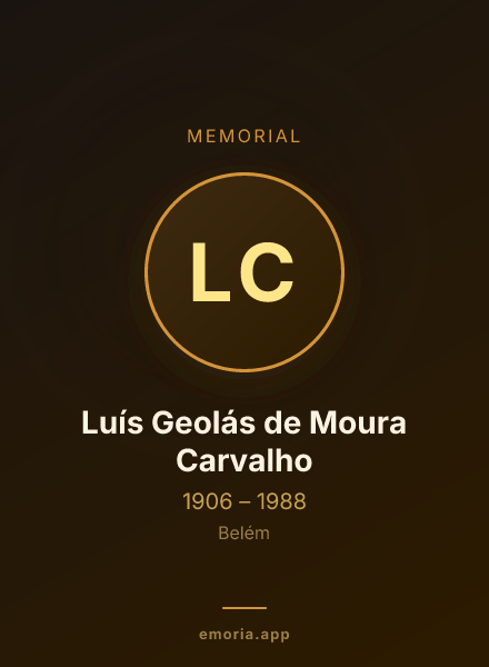 Memorial portrait of Luís Geolás de Moura Carvalho